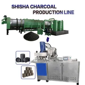 Full Automatic Coconut Shell Hookah Shisha Charcoal Production Line Complete Square Coconut Coal Processing Equipment EPC thumbnail-1
