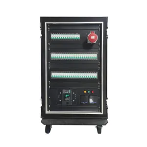 60 Channel Portable Wheeled Stage Power Distribution Unit, 400A Camlock Industrial Power Box With 32A 5P Three-phase Reserved Output thumbnail-1