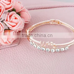 Wedding Jewelry Stainless Steel Love Heart Bangles Bracelet For Wife thumbnail-2