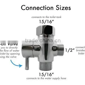 American Standard Chrome T-adapter With Shut-off Valve thumbnail-2