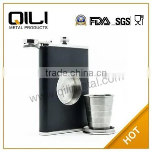 The Original Shot Flask - 8oz Hip Flask With a Built-in Collapsible Shot Flask thumbnail-1
