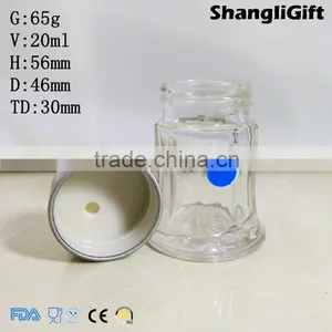 20ml Round Glass Jars Spice Bottle With Silver Plastic Cap thumbnail-1