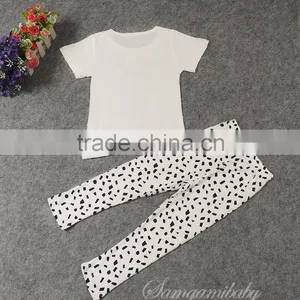 2016 Wholesale Baby Kids Casual Clothing Sets Summer Children Girl Cotton Suit Sets Children Outfits thumbnail-3
