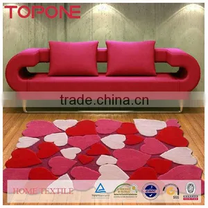 Heart Shape Colorful Patchwork Design Home Decor Wholesale Carpet thumbnail-1