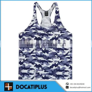 Camoflauge Pattern Gym Tank Top thumbnail-1