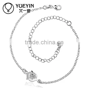 New Style Christmas Gift Eco-friendly Copper Children Silver Foot Chain thumbnail-1