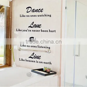 2016 ColorfulHall 100x150cm Handcraft Dancing Like no One is Watching Wall Decals Life Motto Dance Love Removable Wall Sticker thumbnail-3