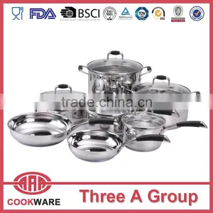 2015 12pcs Cooking Pot Cookware Stes With Silicon Handle China Wholesale Goods thumbnail-1