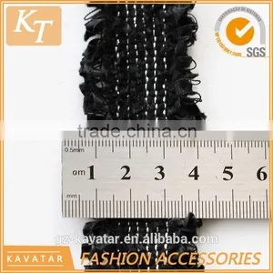 Full Frontal Fashion Design Black Lace Trim for Fashion Garment thumbnail-4