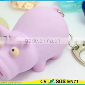 High Quality Promotional Cute Assorted Animal Sound Led Keychain thumbnail-1