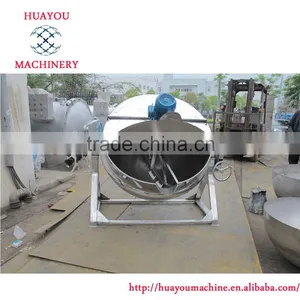Industry Sanitary Double Jacketed Kettle With Stirrer Stainless Steel Cookware Set thumbnail-5