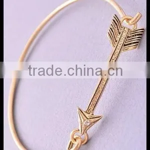 Arrow Bangle Bracelet Gold Stack Bangle Vintage Retro Trending Jewelry thumbnail-2