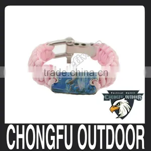 2016 Girls Christmas Paracord Braacelet With Logo Charm Wholesale thumbnail-1