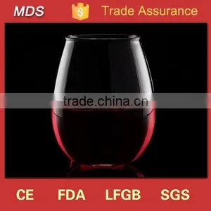 Modern Style Flat Bottom Egg Shaped Wine Glass thumbnail-3