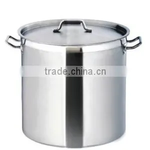 NEW COMMERCIAL STAINLESS STEEL STOCK POT CHEF QUALITY WIDE SAUCEPAN thumbnail-1