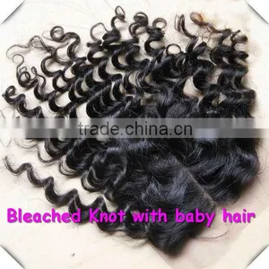 Wholesale Price 12-28inches Natural Curly, Bleached Knots Undetectable, Brazilian Wave Lace Front Middle Parting Cheap l thumbnail-1