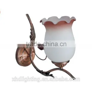 Retro Chandelier Pendant Light With Ivory Flower Glass Lamp Shade in Coozen Factory thumbnail-4