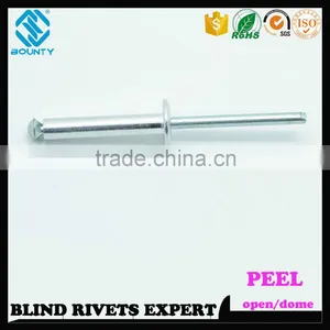 HOT SELLING OPEN END MANUFACTURER DOME HEAD ALUMINUM POP PEEL TYPE RIVETS thumbnail-3