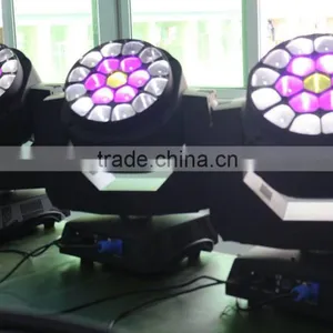 High Quality Beye LED Moving Head Zoom 19pcs RGBW 4in1 15W Moving Head LED Beam Wash 10K LED Light thumbnail-3