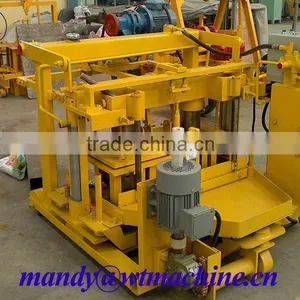 Mobile Concrete Hollow Block Molding Machine Price QT40-3A thumbnail-1