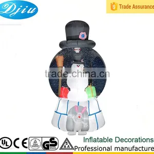 Christmas Inflatable FROSTY THE SNOWMAN SNOWGLOBE Airblown With Led Lights thumbnail-1