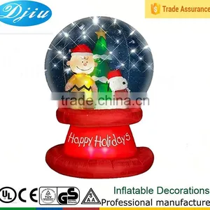 PEANUTS 6 FT TALL INFLATABLE SNOWGLOBE THAT TWINKLES/ DISPLAY MODEL Lights Up thumbnail-1