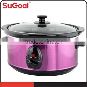 3.5L Pink Slow Cooker Crock Pot With GS ROHS Certs thumbnail-1