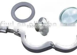 SS304 SS316L Sanitary Blind Cap/blank+ferrule+gasket Whole Clamp Set thumbnail-4