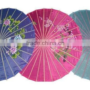 Hot Sell Decoration Parasols Silk Umberlla Bamboo Umbrella thumbnail-4