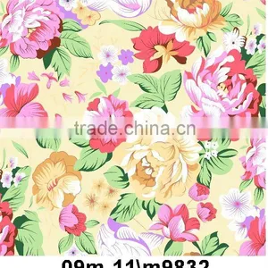 100% Polyester Flower Print Flannel Fleece Fabric thumbnail-1