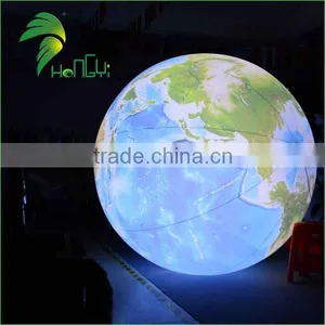 1M Diameter Party Restaurant Decoration PVC Inflatable LED Light Earth Globe Balloon thumbnail-6