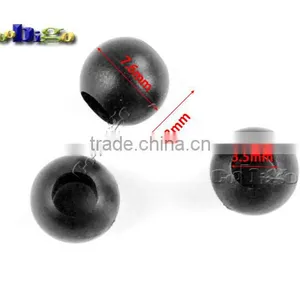 9/64"(3.5mm) Hole Ball Plastic Bell Stopper Cord Ends For Sportwear Paracord Rope Accessories #FLS185-B thumbnail-1