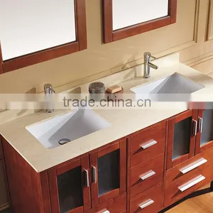 Waterproof Solid Wooden Bathroom Cabinet With Classic Style thumbnail-2