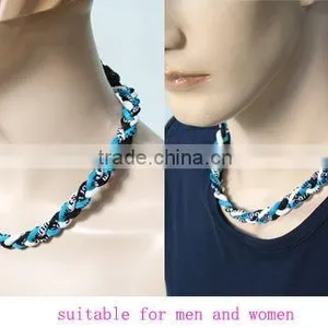 China Cheap Silicone Titanium Pain Relief Sports Necklace thumbnail-1
