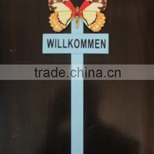 Garden Guide WELCOME WILLKOMMEN Flower Butterfly Designs BSCI Certificate thumbnail-4