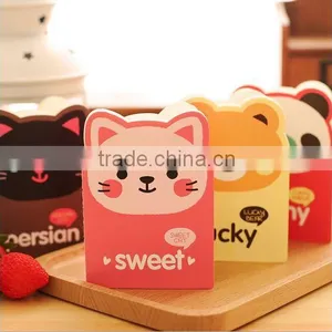 2016 Lovely Mini Cartoon Bear Notebook Message Cheap Paper Memo Pad Notebook thumbnail-1