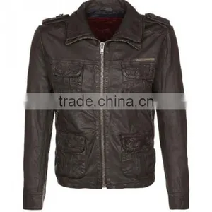 Fashion Leather Jacket , Genuine Sheep Leather Jacket for Men , Winter Leather Jackets , Pakistan Original Pure Leather Jackets thumbnail-3