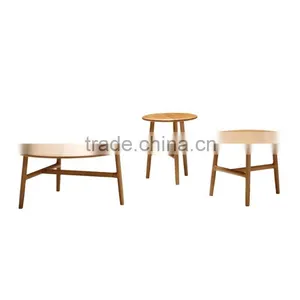 Round Wooden Table Home Furniture Dining Table Coffee Table thumbnail-1