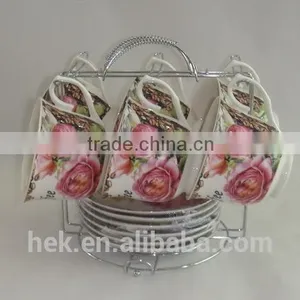 Factory Price Bone China Cup and Saucer Coffee Set thumbnail-6