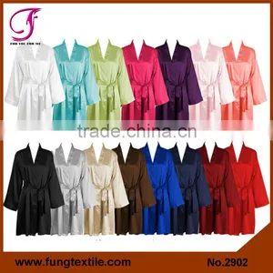 290202 New Style Short Solid Satin Robes for Party or Pomotional Gift thumbnail-3