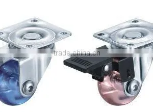 New Transparent Small PU Caster for Shelf thumbnail-1