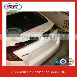 For Civic 10th 2016 Sedan 4Door Primer ABS Rear Trunk Spoiler Unpainted Auto Spoiler thumbnail-6