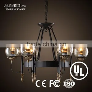 Glass Lamp Shade Creative Iron Lamp Top Led Pendant Lights thumbnail-2