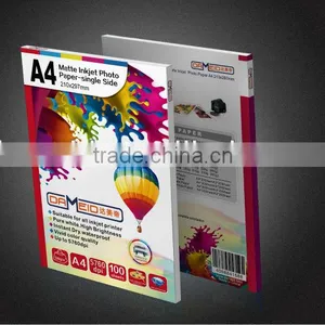 A4 128gsm Matte Inkjet Photo Paper 100sheets/pack Welcome for OEM Brand Packaging thumbnail-1