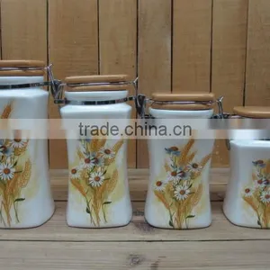 2016 Newly Designed Decorative White Airtight Storage Canister thumbnail-1