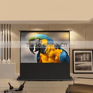 60" Pull up Portable Floor up Screen With Hydraulic Damping Equipment thumbnail-3