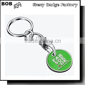 Stamped Trolley Coin With Logo for EURO or Poud Size thumbnail-1