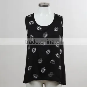 F5S15169 Fashion Black Tank Top for Women Manufacturer thumbnail-1