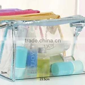 Yiwu New Products Newest Design Transparent pp Pvc Cosmetic Bag With Zipper Manufacture and Supplier Made in China thumbnail-1