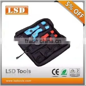 LSD Good Quilty AN-K06WF Multi Function Hand Tool Set With Hand Crimping Tools Coax Cable Cutter Dies Set Combination Tools thumbnail-1